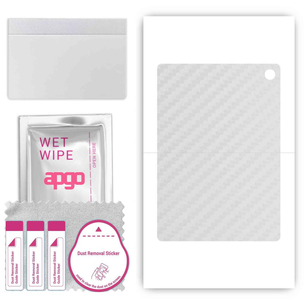 apgo Protective Skin Sticker for the back compatible with Teclast M18, Wrap Film, Foil, Vinyl - Pattern Transparent Carbon