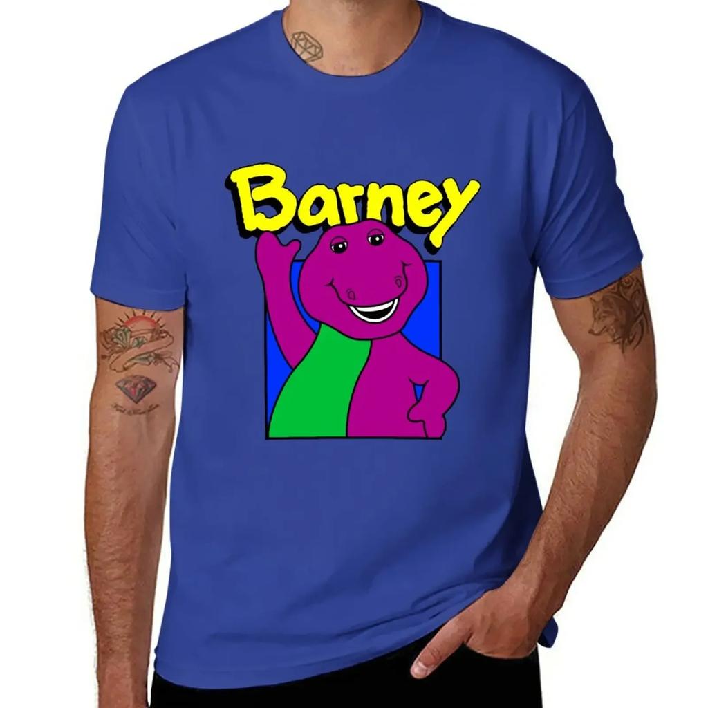 Barney Ve Arkadaşları Tişört Anime Siyah Estetik Giyim Unisex İçin Egzersiz Tişörtleri