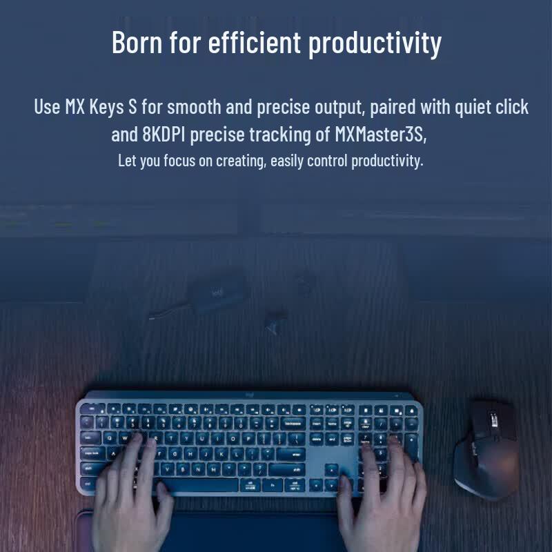 Logitech MX KEYS S COMBO Wireless Keyboard & Mouse Set
