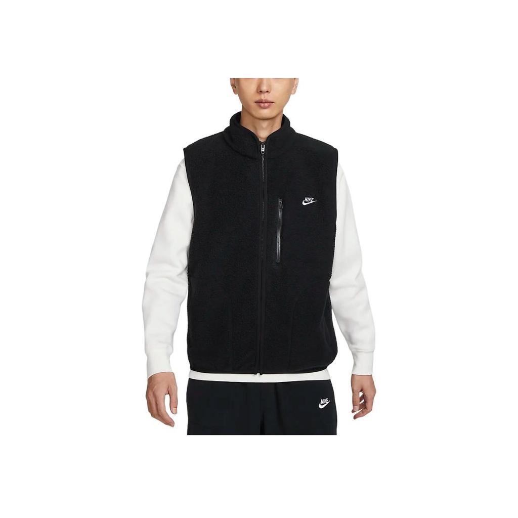 Nike Sportbekleidung Club Mode Schlicht Bequem Weich Weste Herren Westen Schwarz FZ0895-010