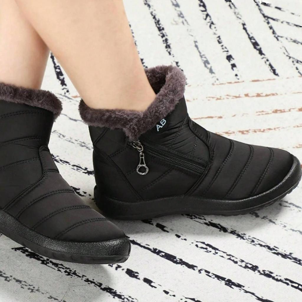 Women's shoes Solid-color warm mid-calf cotton boots women's Winter shoes Cotton boots cheap shoes clearance free shipping