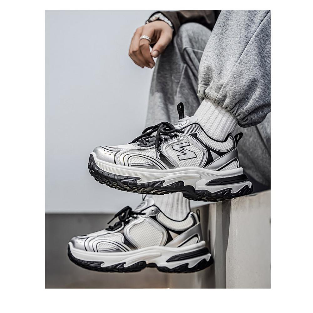 Casual Sports Shoes - Loose Sports Style Lace Up Low Top Shoes, for Outdoor Activities, Hiking, Skateboarding,Plus Size Fashionable Sports Shoes
