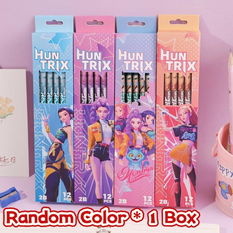 

12 шт./набор Kpop Охотники на демонов Руми Мира Зои Мультяшные карандаши для студентов, пишущие канцелярские товары, карандаш, школьные награды, детский подарок