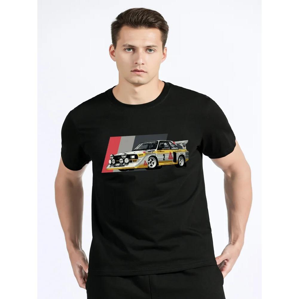 Sport S1 E2 Gruppe B Rallyeauto Stig Blomqvist Mikkola und Walter T-Shirt Casual T-Shirt Baumwolloberteile Herrenbekleidung Unisex T-Shirt