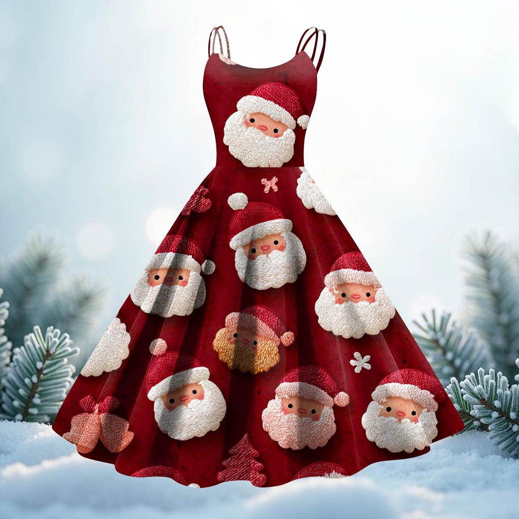 Women's Print Sexy Off-The-Shoulder Punk Vintage Dress