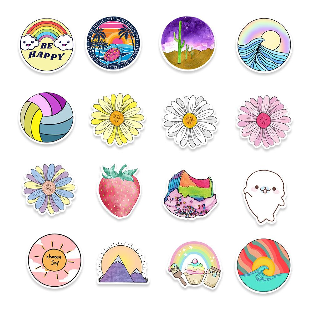 100 VSCO Small Fresh Stickers Graffiti Stickers Computer Notebook Refrigerator Water Cup Stickers
