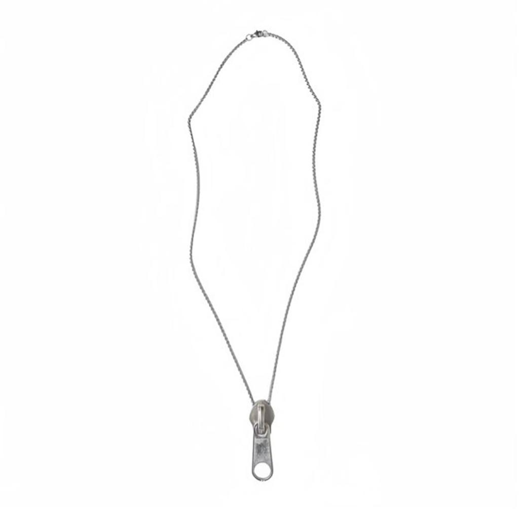 Alloy Zippers Necklace Adjustable Length Clavicle Chain Personalized Neckchain Fashionable Jewelry for Men and Women