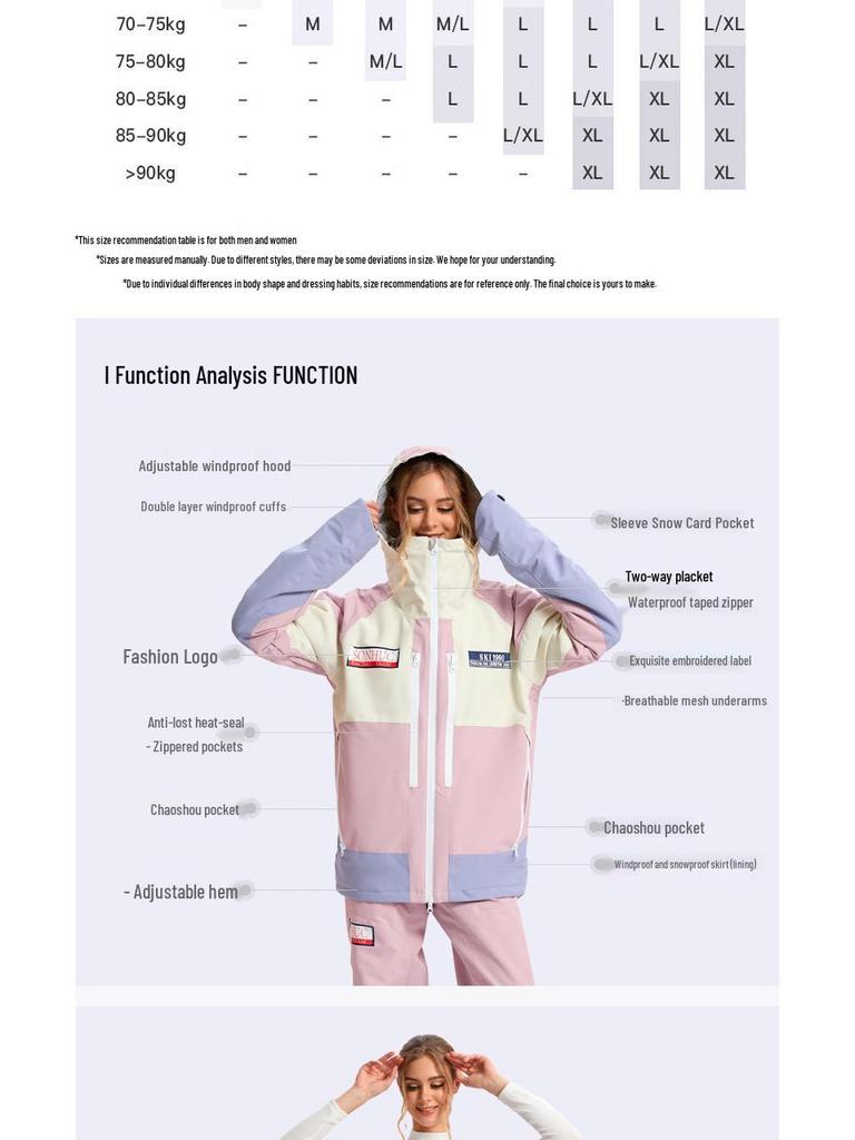 Unisex Ski Suit Set: Windproof Waterproof Warm Jacket & Pants for Single/Double Board