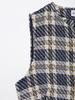 European & American Women's Summer Plaid Sleeveless Vest and Wide Pleated Culottes Set A36231/2