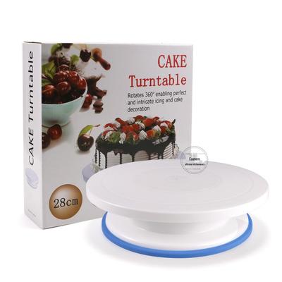 Rotating Cake Decorating Stand - Lightweight & Stable Plastic Turntable