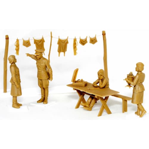 ICM 1/35 Scale Soviet Female Soldier Resting Set (1939-1942) Plastic Model Kit 35621