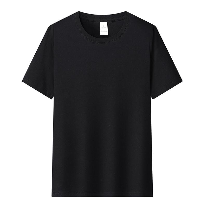 T-shirt da uomo estiva in puro cotone tinta unita casual girocollo top t-shirt sottile allentata traspirante coppia a maniche corte