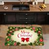 Merry Christmas Welcome Doormat, Non-Slip Washable Fade-Resistant Tapestry Rug for Multi-Room Indoor Outdoor Holiday Decor