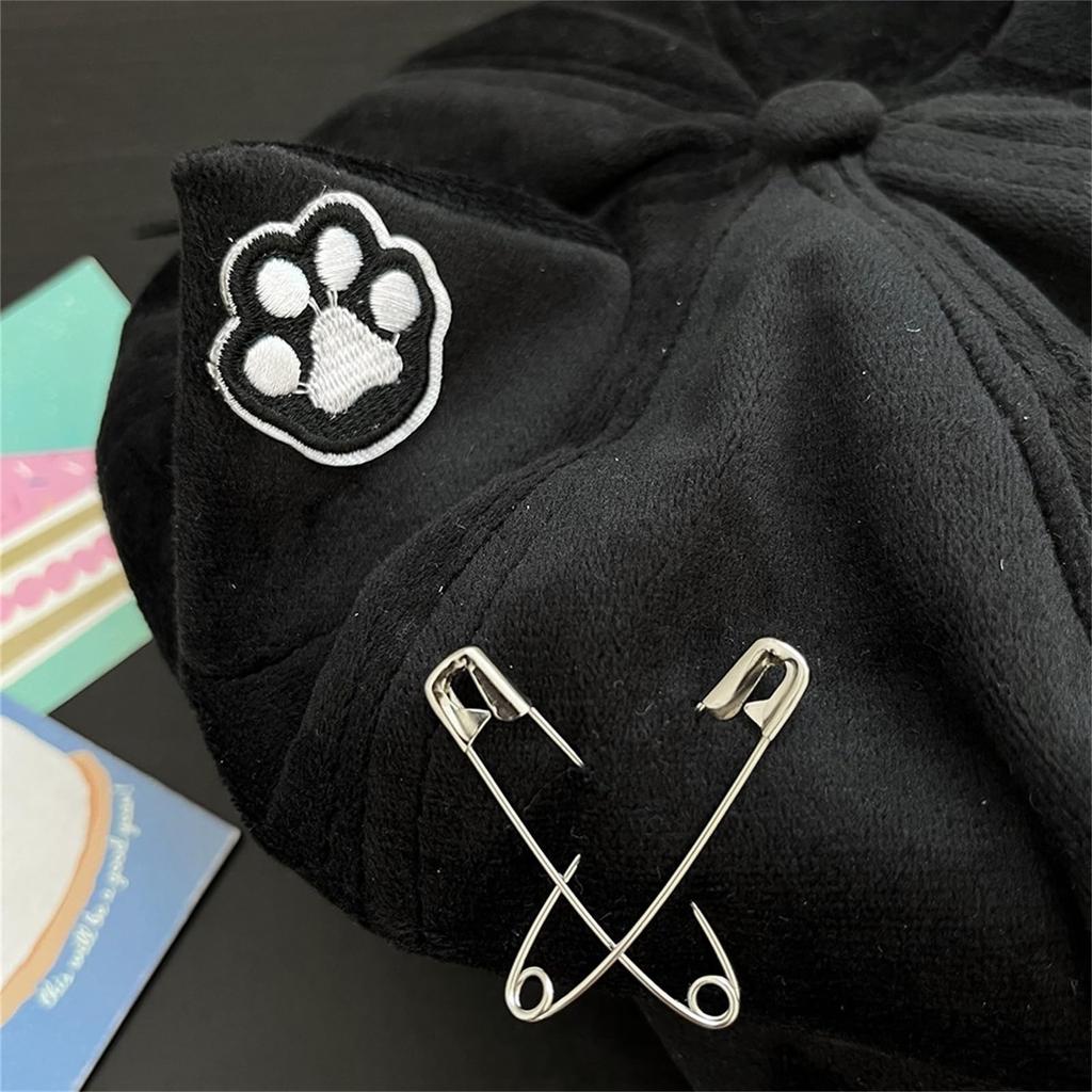 Octagonal Beret Gothic Harajuku JK Cat Ear Japanese Winter Number A [RUNQIU] Hat, Style, Women's, Style, Hat, Cap, Design, Cute, Angelic, Subculture,