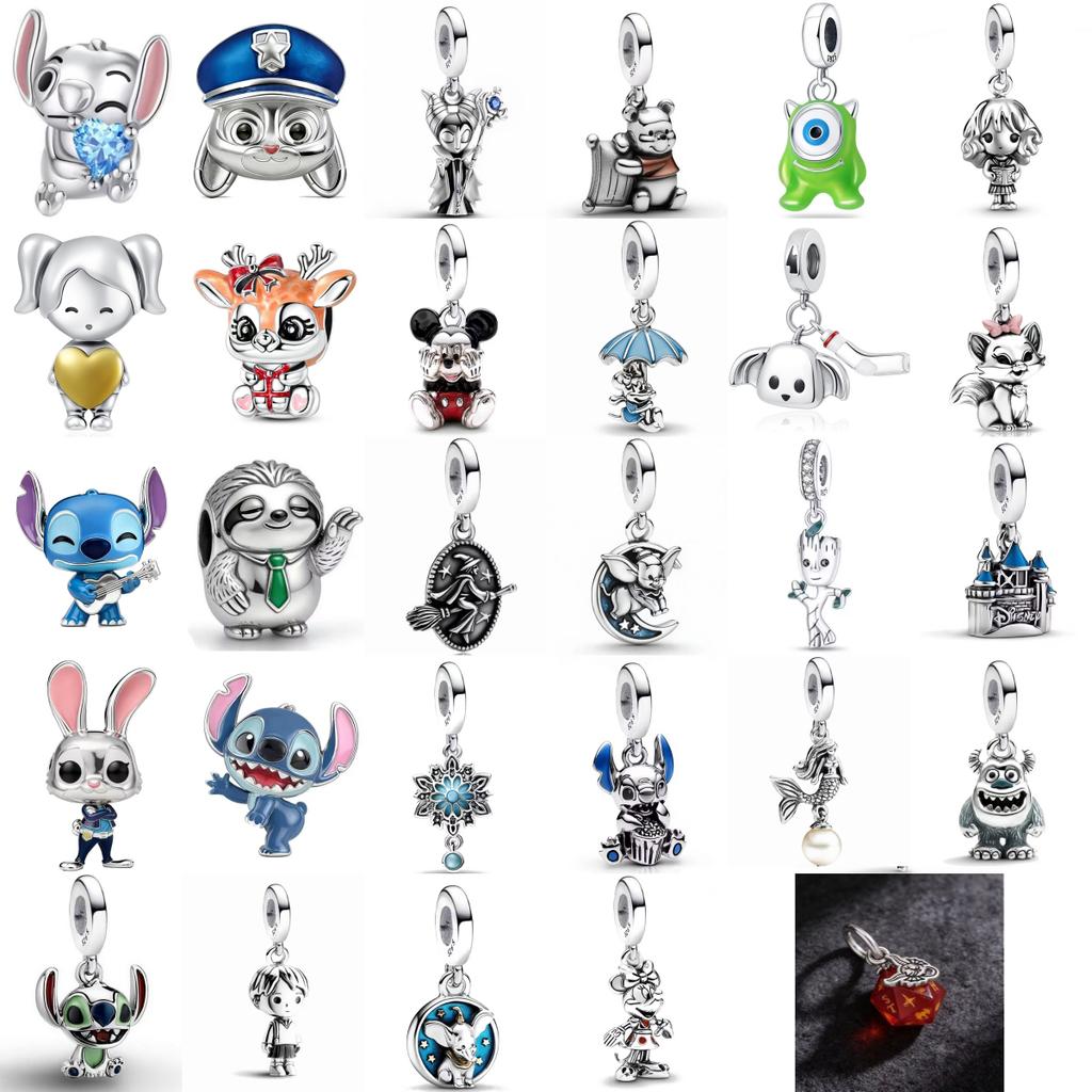 S925 Silver Cartoon Animals Fox Sloth Deer Charms Beads Fit Original Bracelet DIY Jewelry Accessories Women Gift