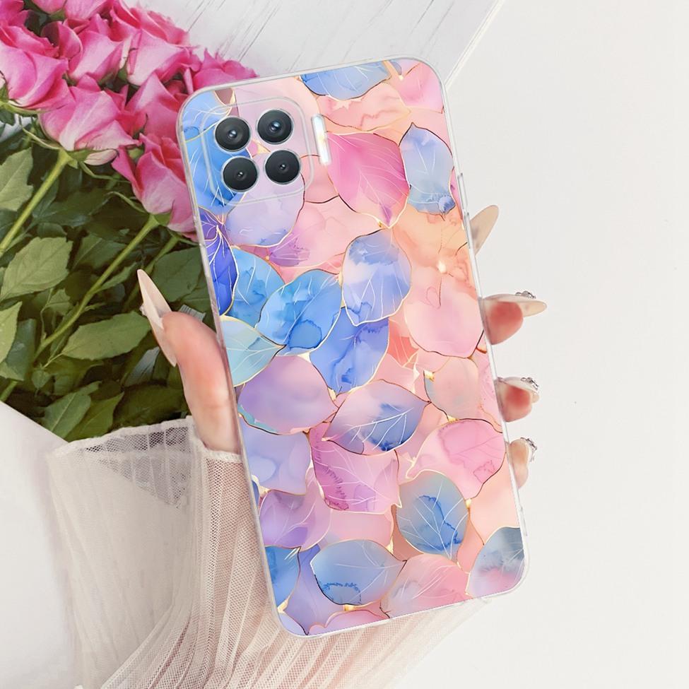 Klar Für Oppo F17 Pro Hülle CPH2119 Niedliche Katze Mode Schmetterling Lustig Bemalt Bumper Abdeckung Für Oppo F17 Pro Gehäuse