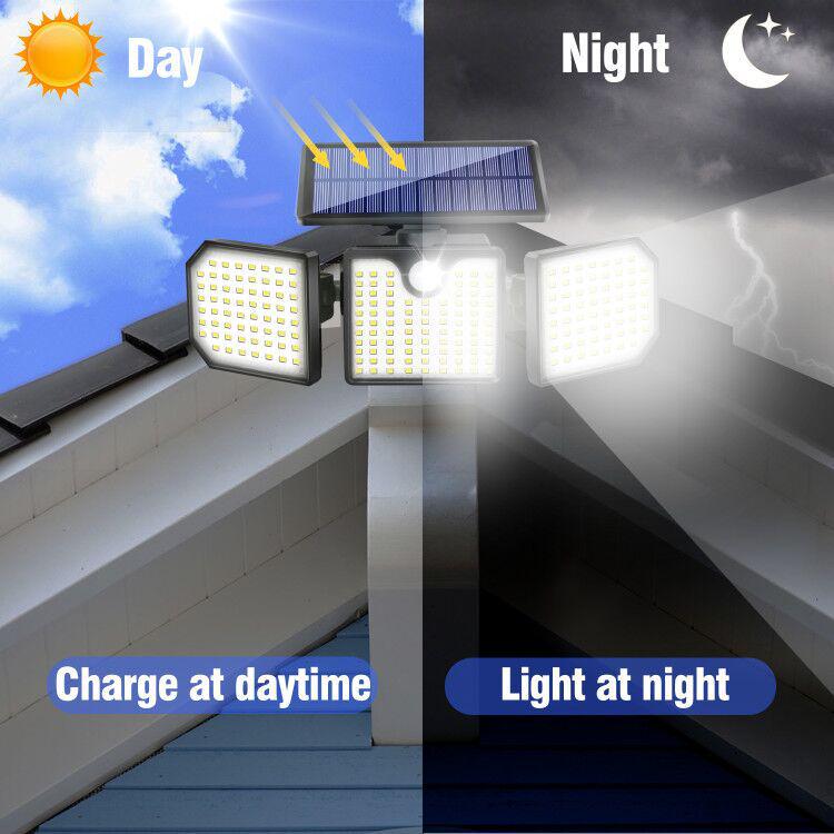 230LED Solar Outdoor Wall Light with Motion Sensor