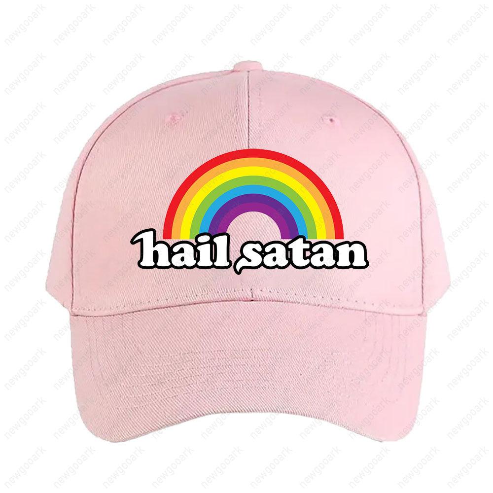 Hail Satan Regenbogen Kappe Sommer Damen Unisex Schirmmütze Mode Lässig Verstellbar Bedruckte Baseballkappen Erwachsene