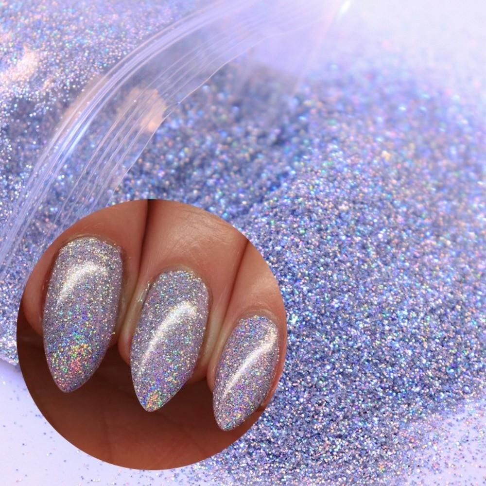 New Holographic Nail Glitter Powder Laser Rainbow Chrome Nail Powder Linear Glitter Diamond Nail Art Glitter Facepaint