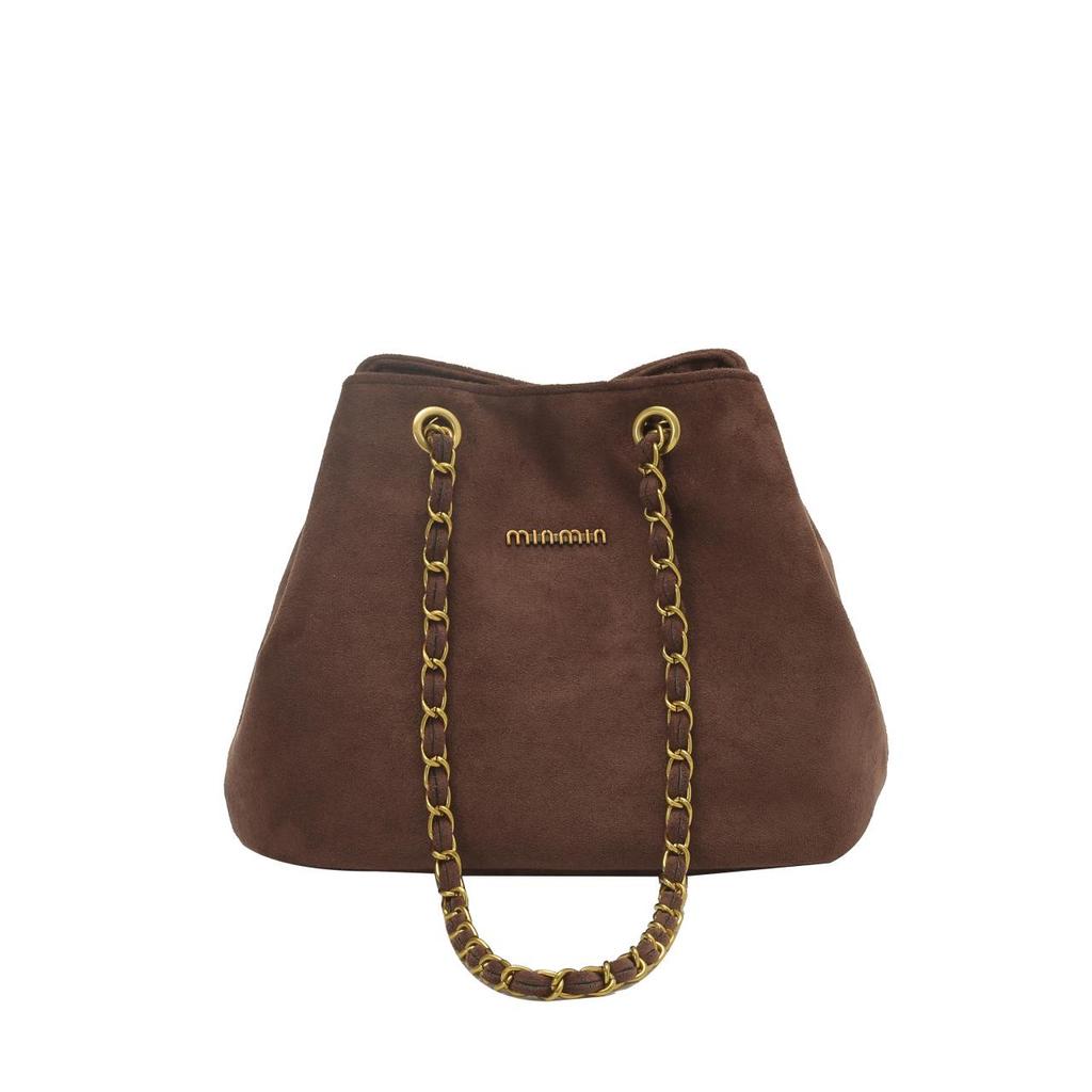 2025 Fashion Suede Retro Shoulder Bag - Versatile Autumn/Winter Chain Underarm Bucket Bag