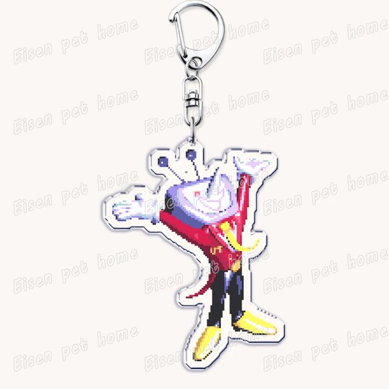 

Cute Game Deltarune Spamton Tenna Baby Meme Keychains for Accessories Bag Key Chain Ring Gifts Gamer Friends Gaming Keyrings