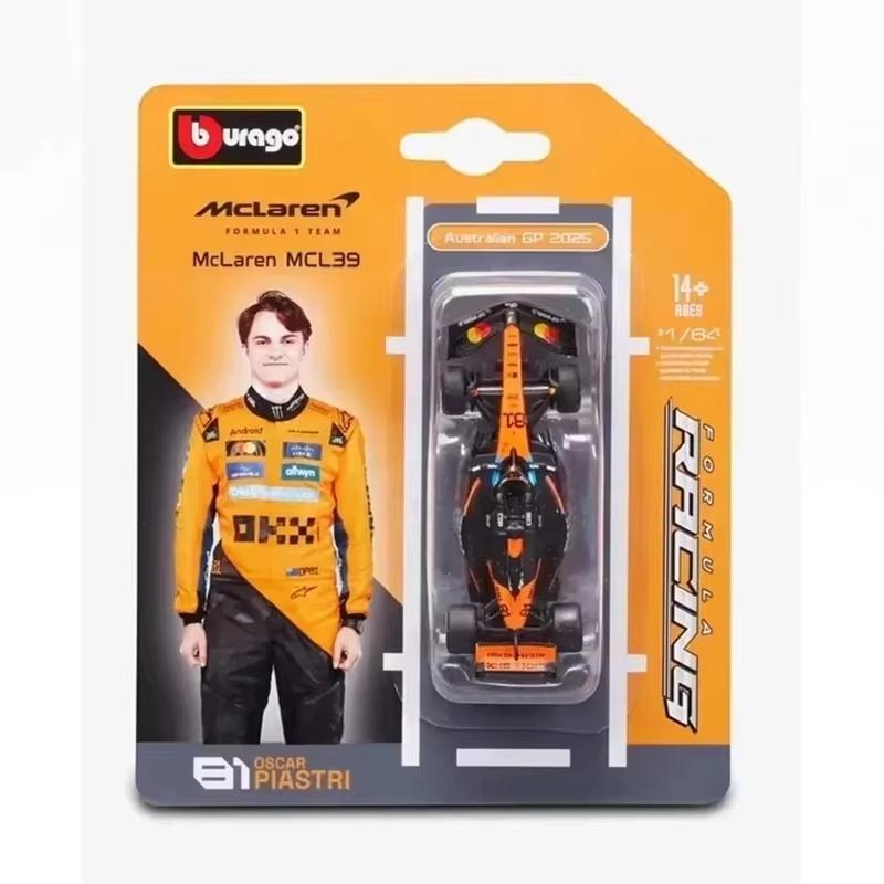 New In Stock Bburago 1:64 2025 F1 Sf-25 #16 #44 Rb21 Verstappen-#1  Mcl39 W16 Simulation Alloy Miniature Die-Cast Model Toy Gift