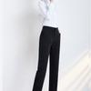 Plush Thickened Trousers High Waist Autumn and Winter Work Pants  Straight-leg Overalls Formal Pants Bank Working Slim Women