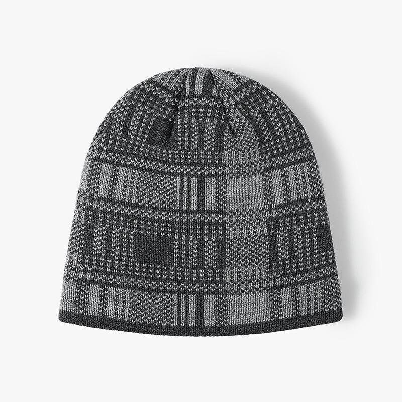Unisex Brimless Fleece Lined Knit Slouchy Beanie Winter Warm Hat