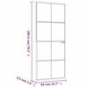 VidaXL Interior Door Black 83x201.5 Cm Tempered Glass Thin Aluminum 153663