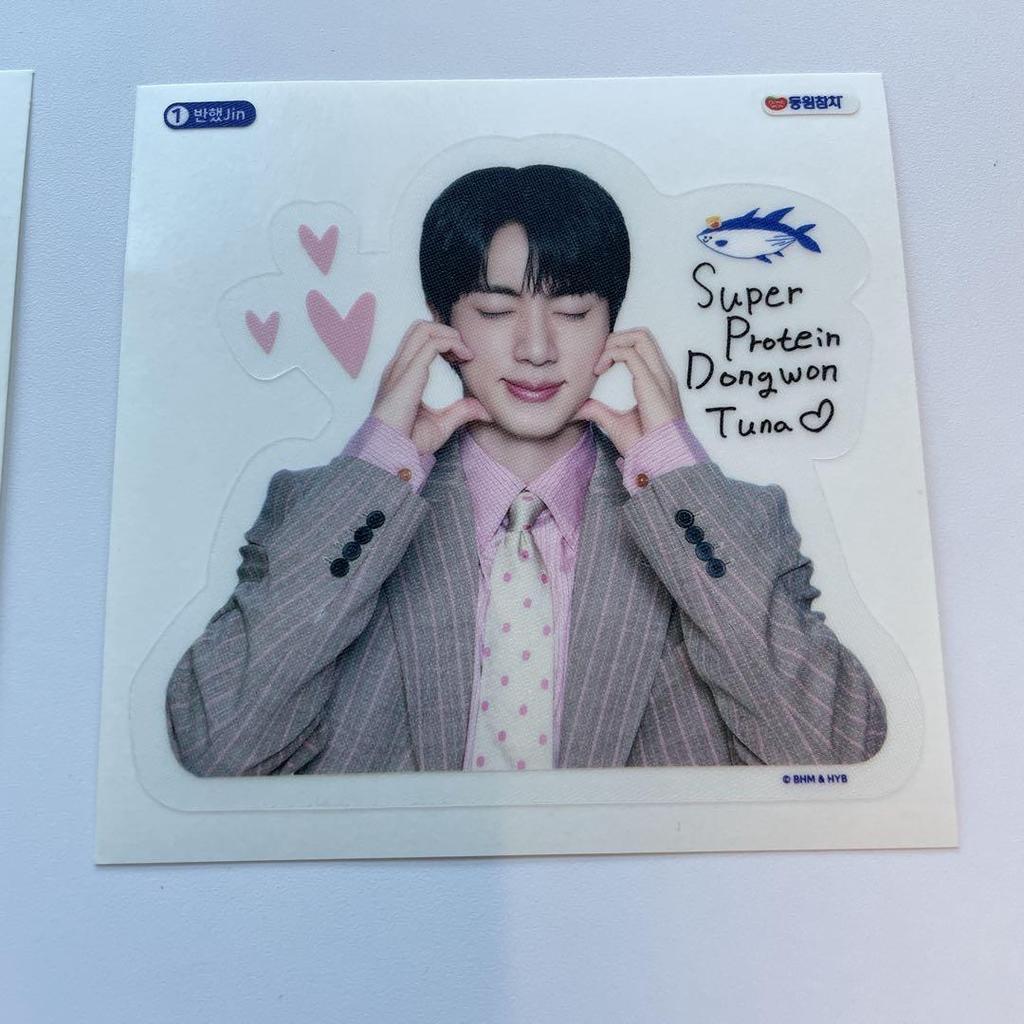 [USED] BTS Jin Special Package Limited Edition 2 Large Stickers