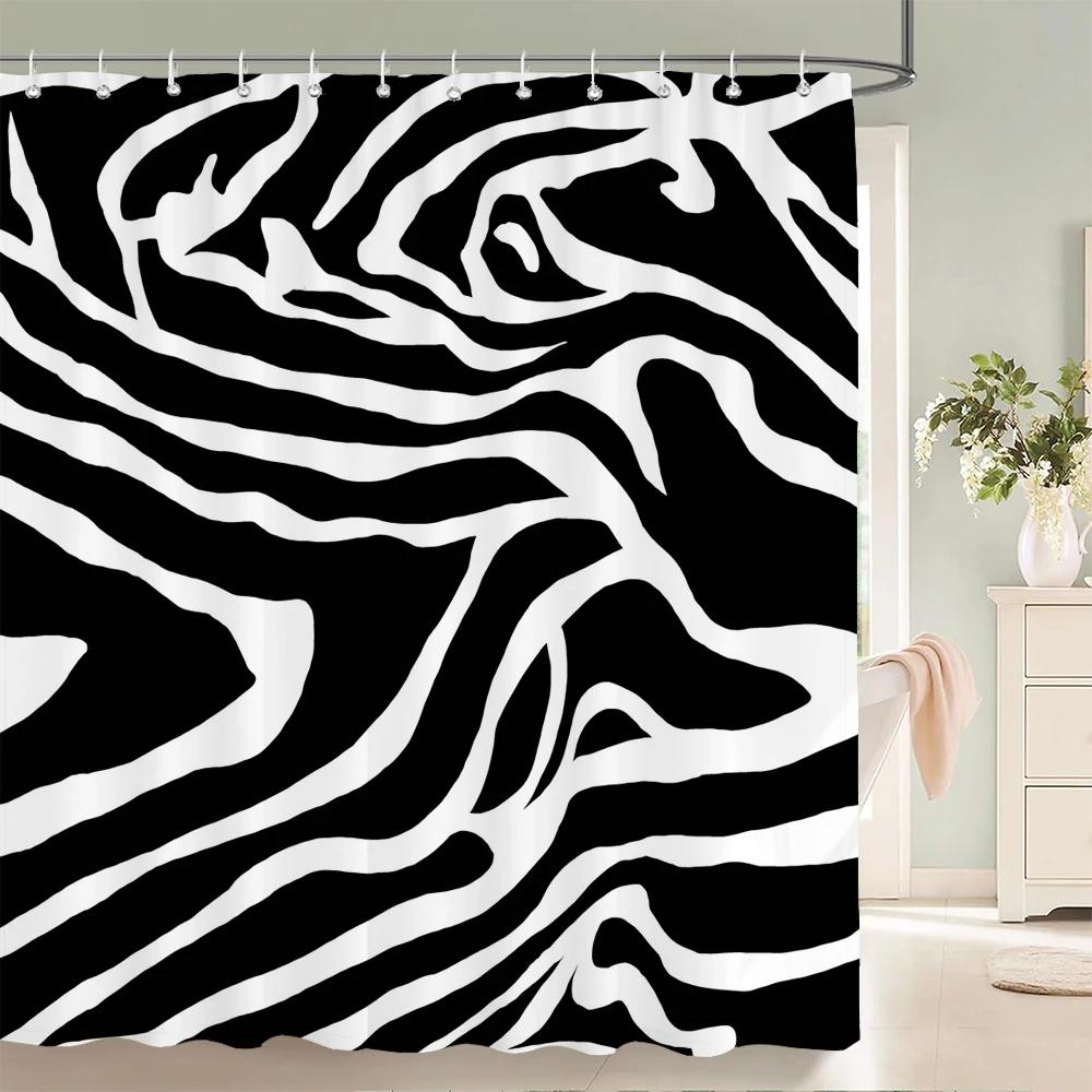 3D Zasłony do Łazienki Kolorowa Geometria Zasłony Prysznicowe Wodoodporna Tkanina Z 12 Haczykami Wystrój Domu Zmywalny Parawan Kąpielowy