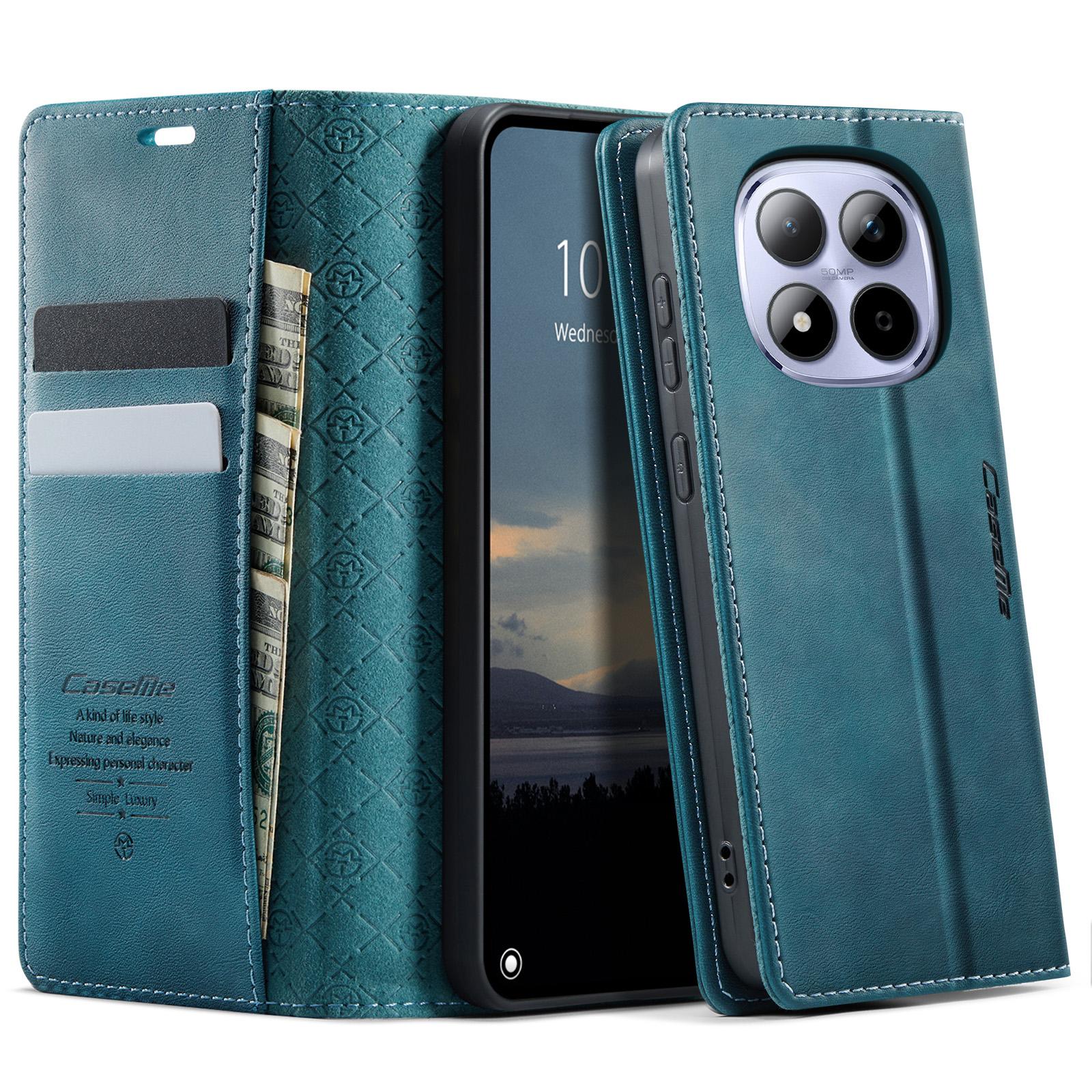 

Для Xiaomi Redmi Note 15 Pro 5G (Глобальный) Чехол-кошелек CASEME серии 033 с защитой от RFID, подставка, кожа с текстурой теленка, чехол для телефона