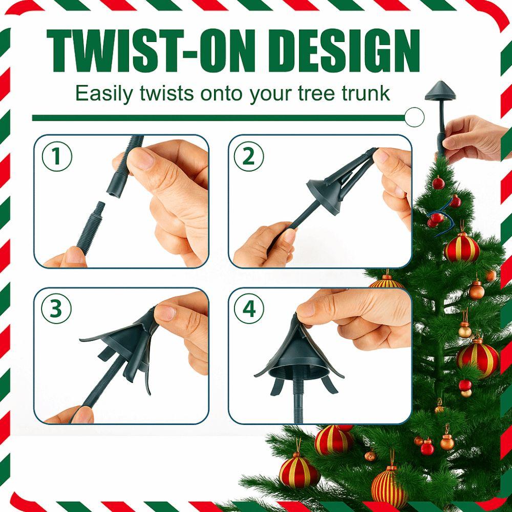 Lightweight Tree Top Stand Universal Design Decoration Holder Rotating Stand Christmas Decoration