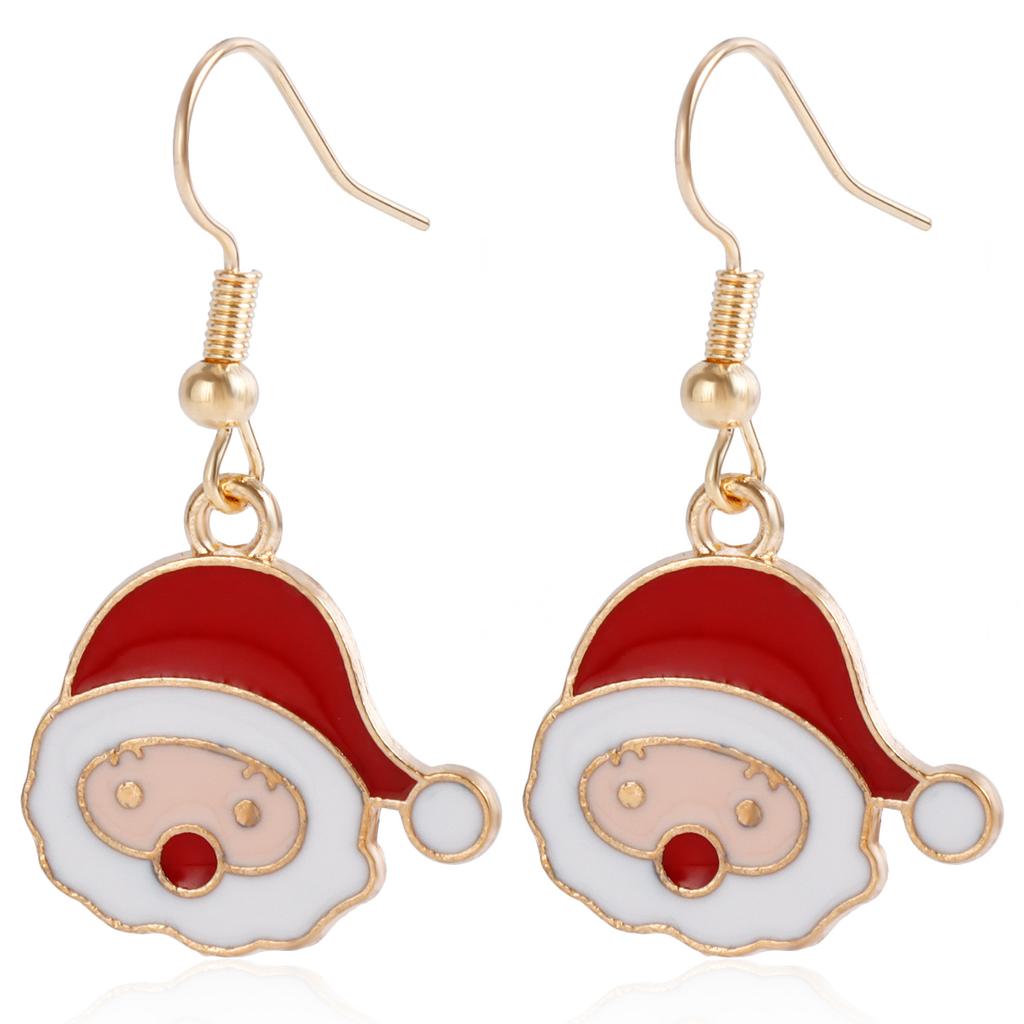 European and American Christmas earrings, new Santa Claus Elk snowflake earrings Christmas gifts