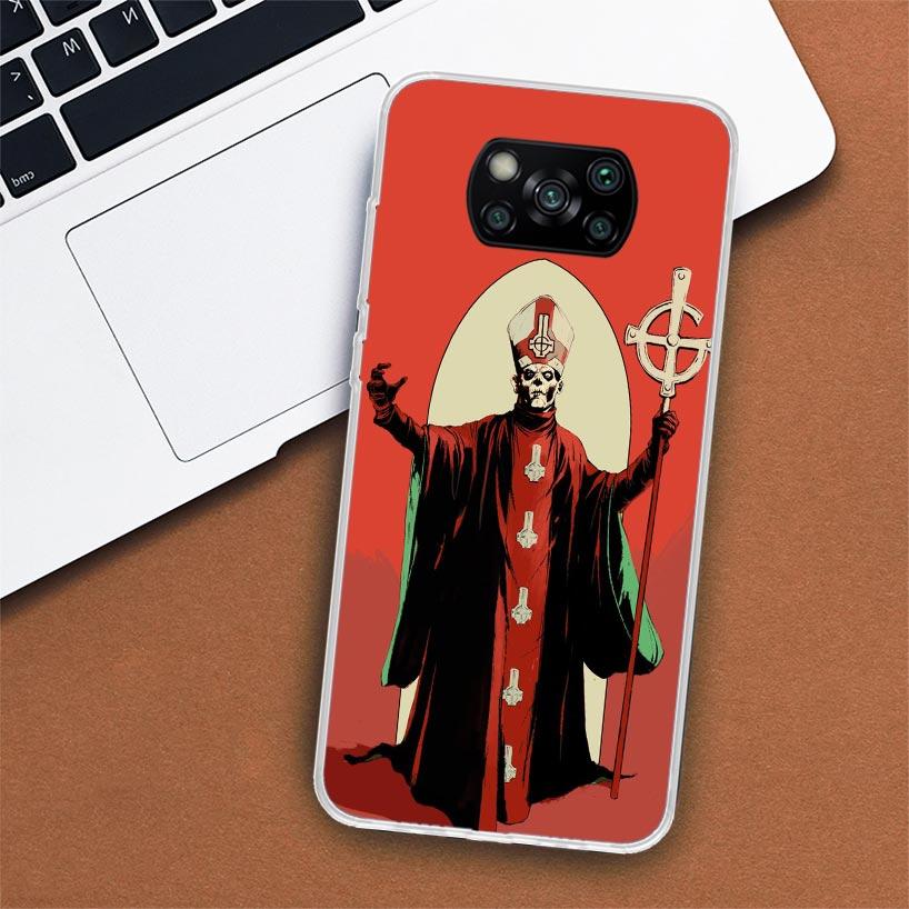Ghost Papa Emeritus Phone Case For Xiaomi Poco X3 Nfc X4 Gt X5 Pro M5S M4 M3 M2 F5 F4 F3 F2 F1 Mi Note 10 Fundas Shell