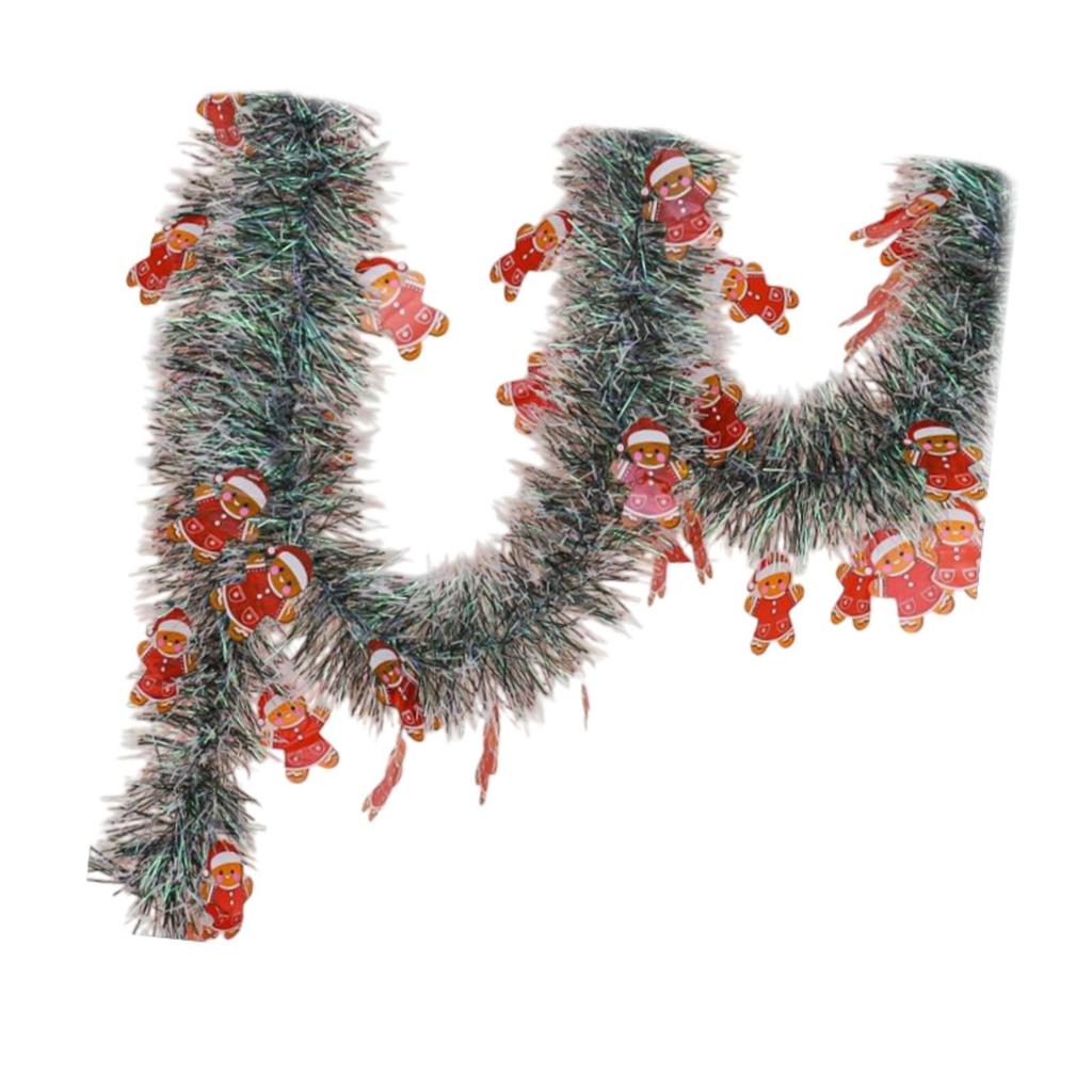 Christmas Tinsel Garland Christmas Ornament Home Housewarming Hanging Garland for Staircase Fireplace Holiday Railing Wreath