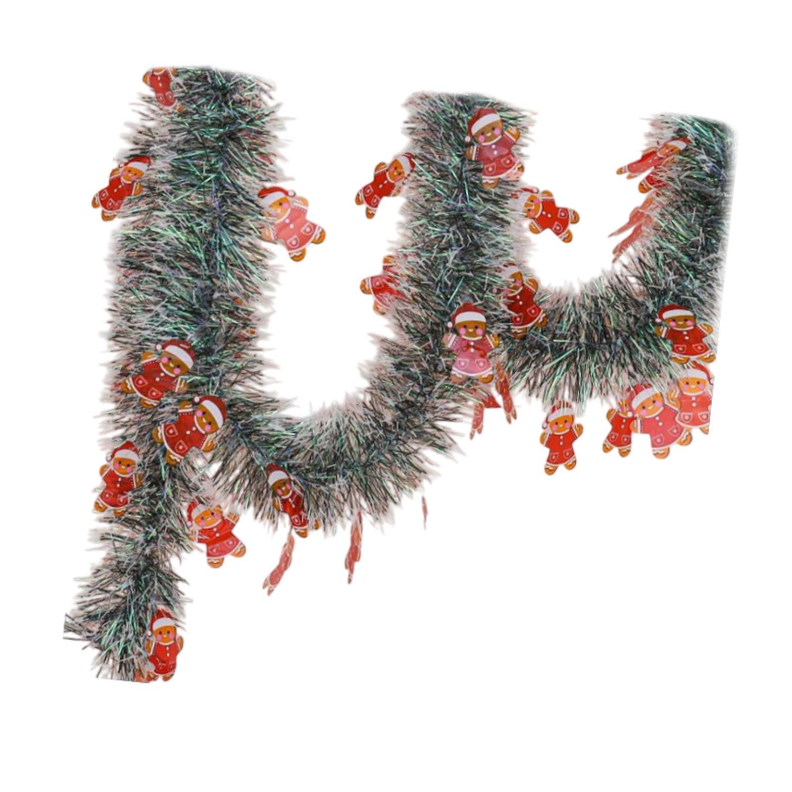 

Christmas Tinsel Garland Christmas Ornament Home Housewarming Hanging Garland for Staircase Fireplace Holiday Railing Wreath