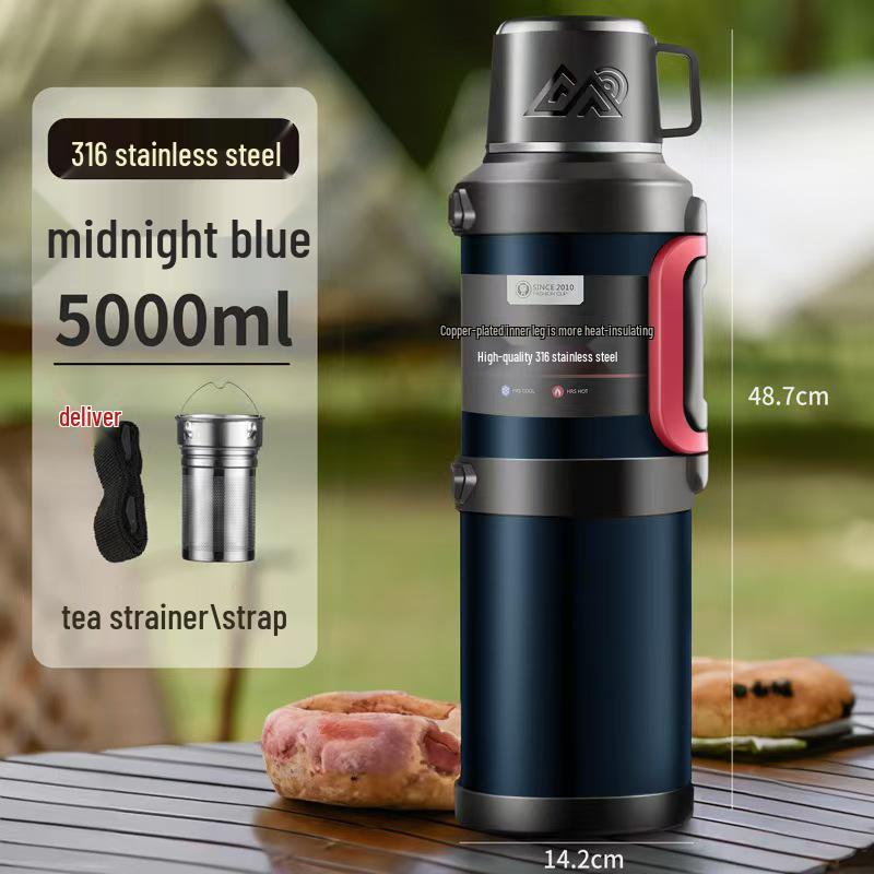 316 Large Capacity Outdoor Stainless Steel Insulated Sports Teapot and Water Cup