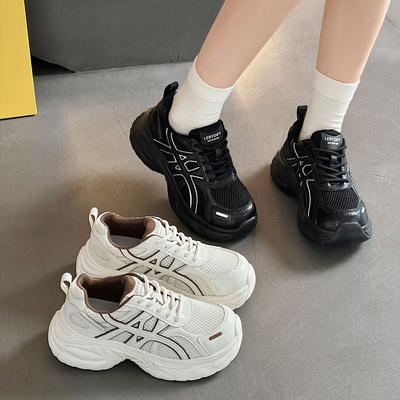 Herbst Netz Weiche Sohle Dad Shoes für Damen zeigen kleine Füße, Neue Schuhe, Dicke Sohle Erhöhte Kleine Freizeit Damenschuhe