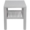Wytrzymały stolik basenowy kawowy do ogrodu na taras z półką - SZARY