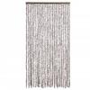 VidaXL Fly Curtain, Insect Screen with Hook, Door Curtain Adjustable Length and Width, Taupe and White 377405