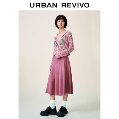 UR Women's Textured Hollow Hooded Knit Cardigan