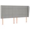 VidaXL Headboard with Ears Light Grey 183x23x118-128 Cm Fabric3117970