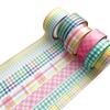 5m/roll 6 Rolls Washi Tape Set Candy Color Decorative Tapes For Diy Craft Wrapping Scrapbook
