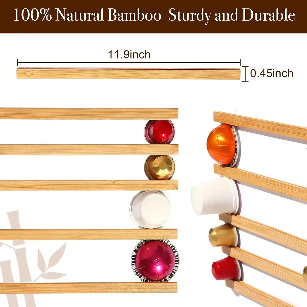 DIY Universal Coffee Capsule Holder,Nespresso Vertuo Capsule Organizer,6 Pcs/Set Cafe Pods Storage for Dolce Gusto with Adhesive