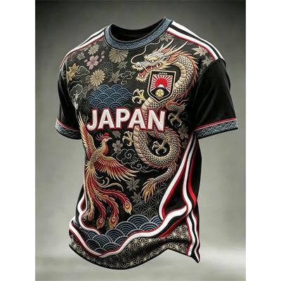 Edition Japanese Fans Football Training T-Shirt - 3D Digital Printing - Comfortable and Breathable - Family Clothing
