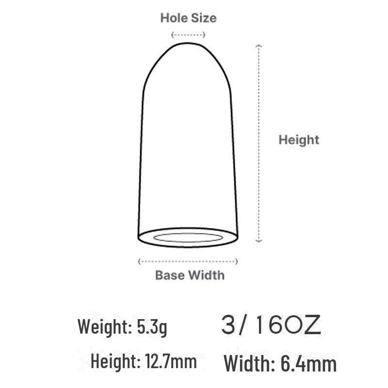 LUREPEAK Tungsten Bullet Sinking Fishing Weight - Anti-Line-Hurt, Long-Distance Casting, Anti-Hang Design