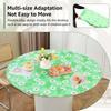 Elastic Round Table Cover PVC Waterproof Oil Proof Round Tablecloth Home Desktop Decoration Dining Table Cover for 110-140cm