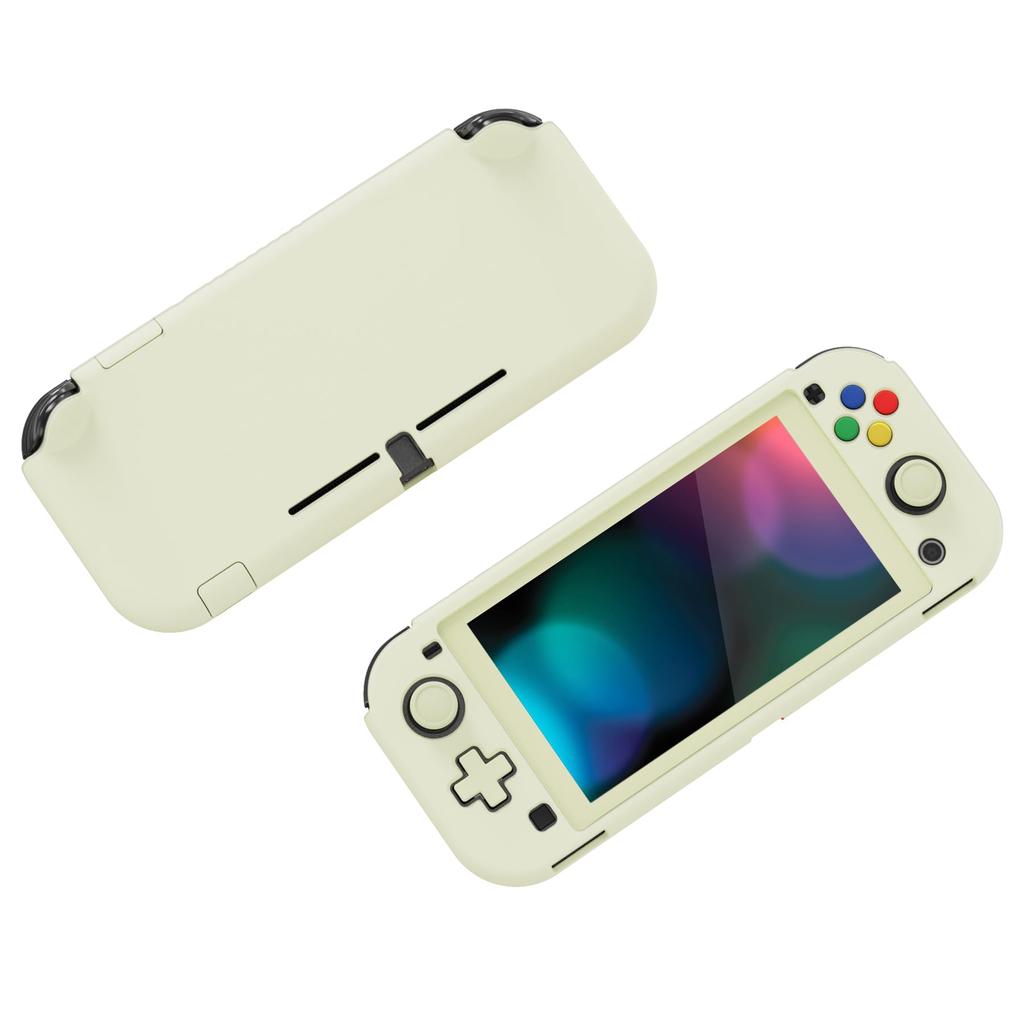 eXtremeRate Custom Cover for PlayVital Switch Protective Cover for Switch Lite with Screen Protection Film Lite, (hard) - 1 [Ivory Color]