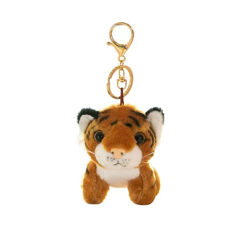 Simulation Little Tiger Zodiac Tiger Plush Toy Keychain Backpack Small Pendant Hanging Chain Doll Small Doll Pendant Male